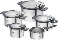 Набор кастрюль 5 пр. ZWILLING Simplify, нержавеющая сталь/силикон/стекло 66870-005-0